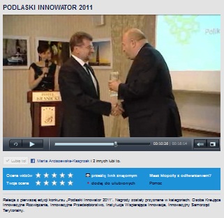 Podlaski Innowator 2011 - relacja TVP Białystok