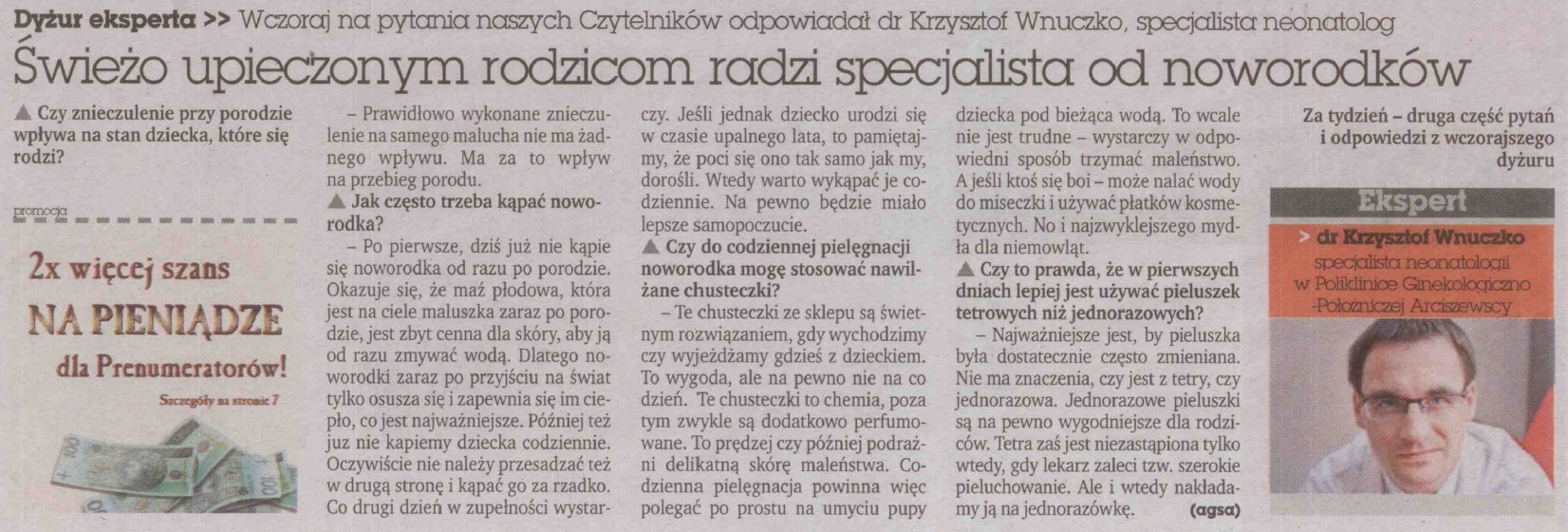 Świeżo upieczonym rodzicom radzi specjalista od noworodków