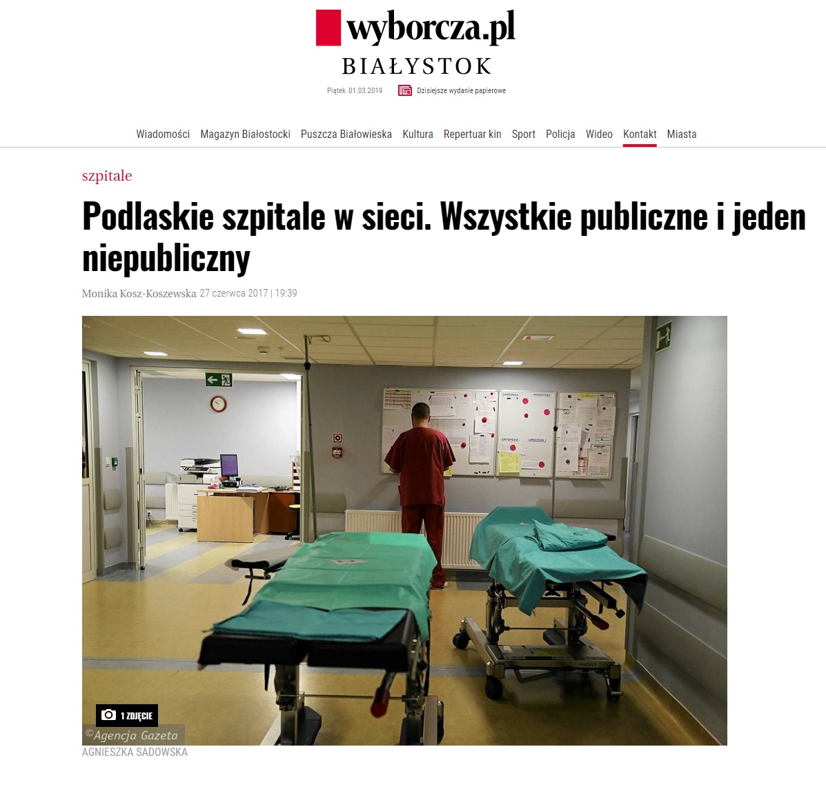 „Podlaskie szpitale w sieci. Wszystkie publiczne i jeden niepubliczny „